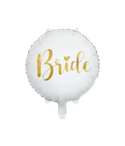 Folieballong, bride vit 45 cm