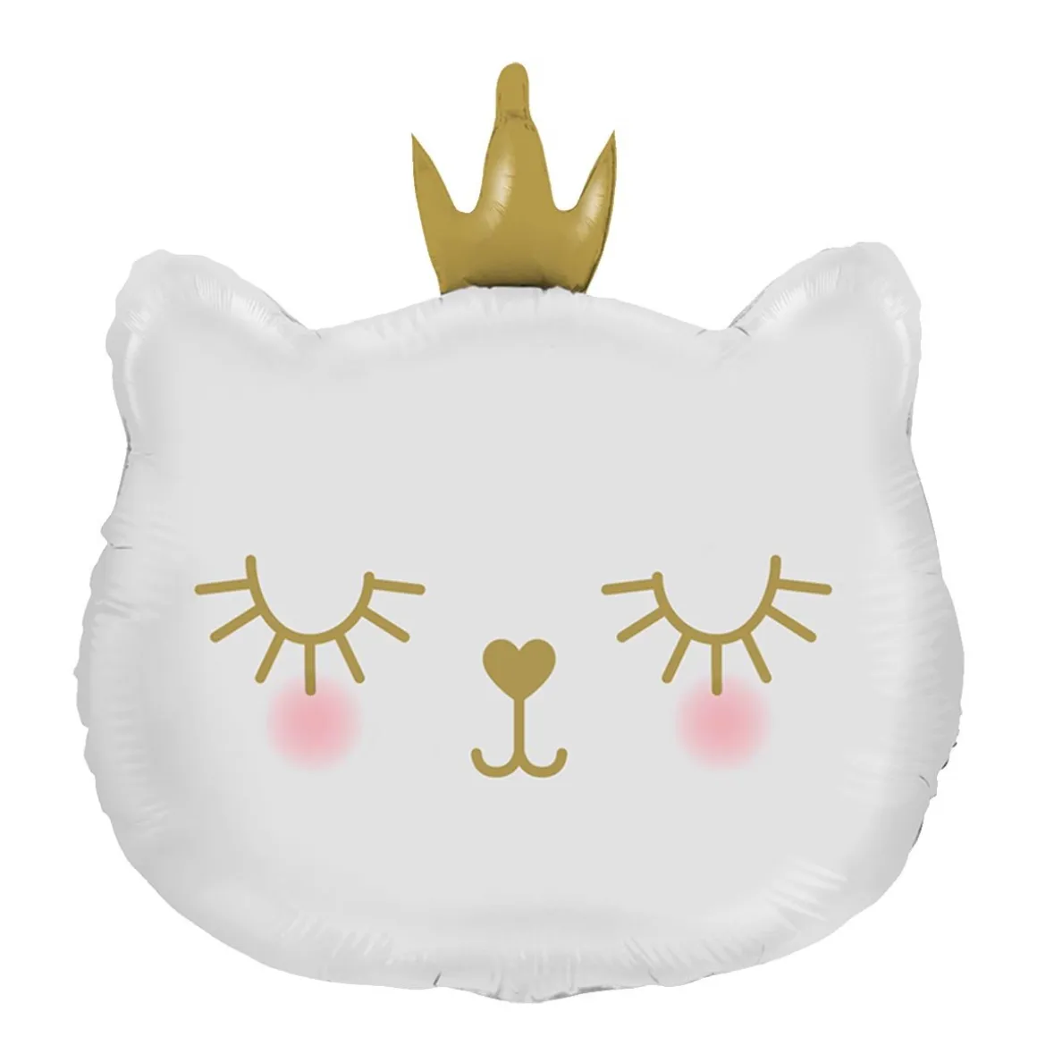 Folieballong, cat princess white 66 cm