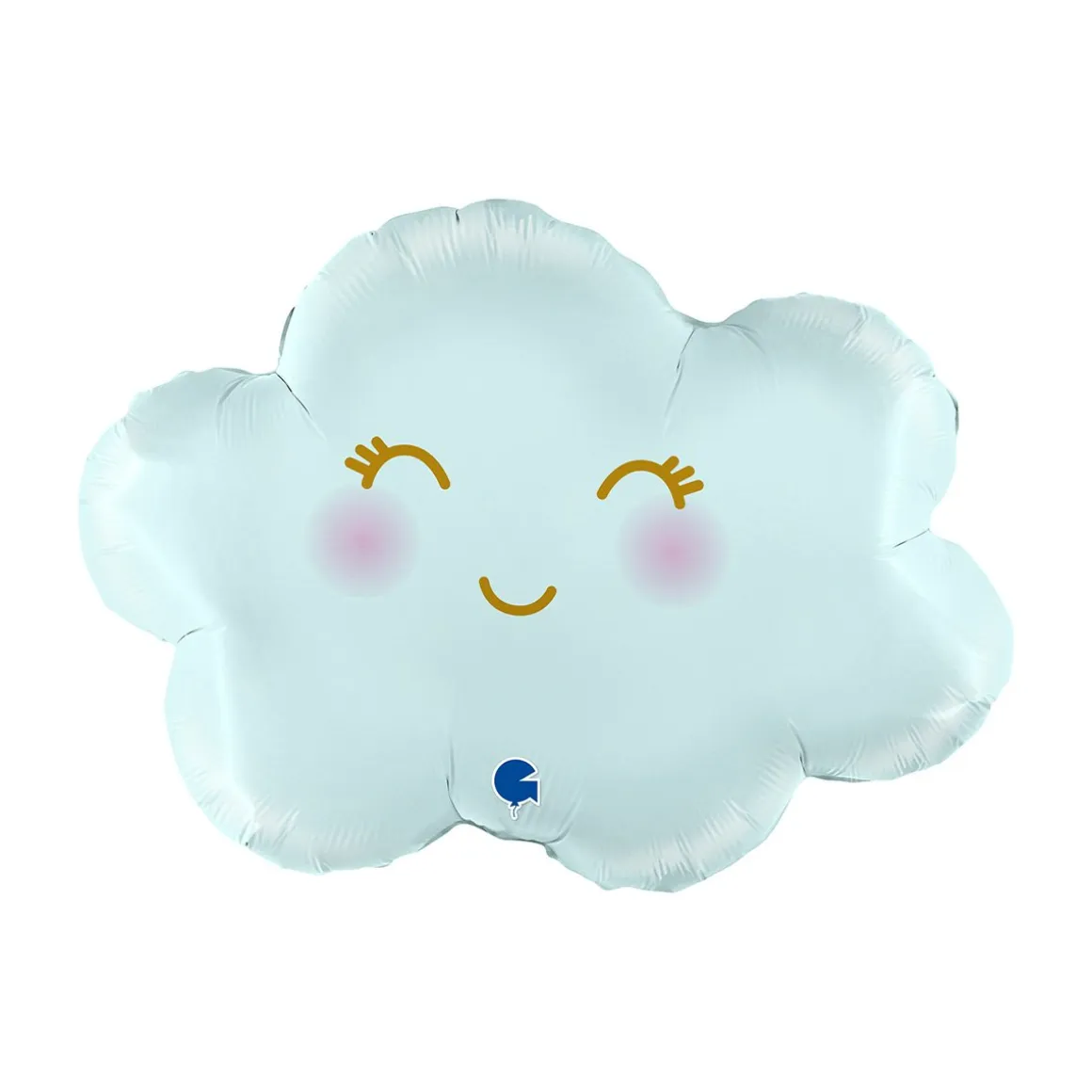 Folieballong, Cloudy Satin Pastel Blue