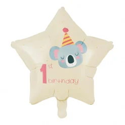 Folieballong, first birthday röd 46 cm