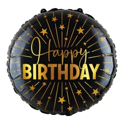 Folieballong, happy birthday golden celebratons 46 cm