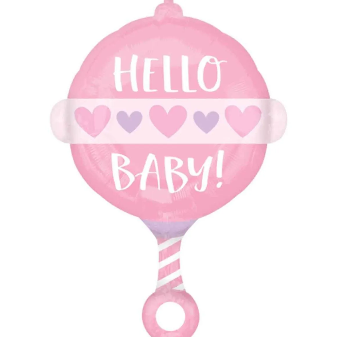 Folieballong, hello baby rosa 60x43 cm