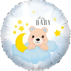 Folieballong, hey baby bear 45 cm