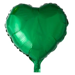 Folieballong, hjärta mörkgrön 45 cm