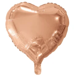 Folieballong, hjärta rosé 45 cm