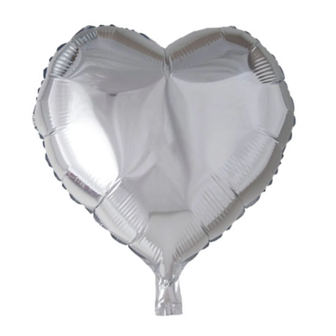 Folieballong, hjärta silver 45 cm