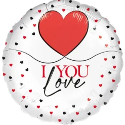 Folieballong, I love you 45 cm
