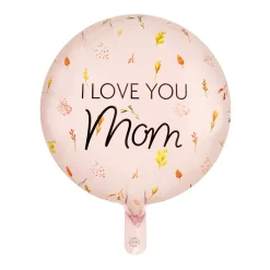 Folieballong, I love you mom 46 cm
