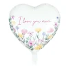 Folieballong, I love you mom vit 46 cm