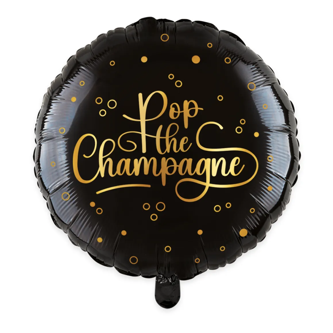 Folieballong, pop the champagne svart 46 cm