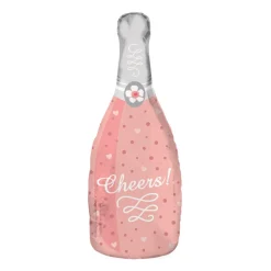 Folieballong, rosé gold sparkling wine bottle 29x70 cm