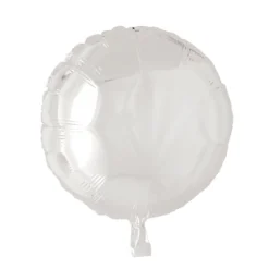 Folieballong, rund vit 45 cm