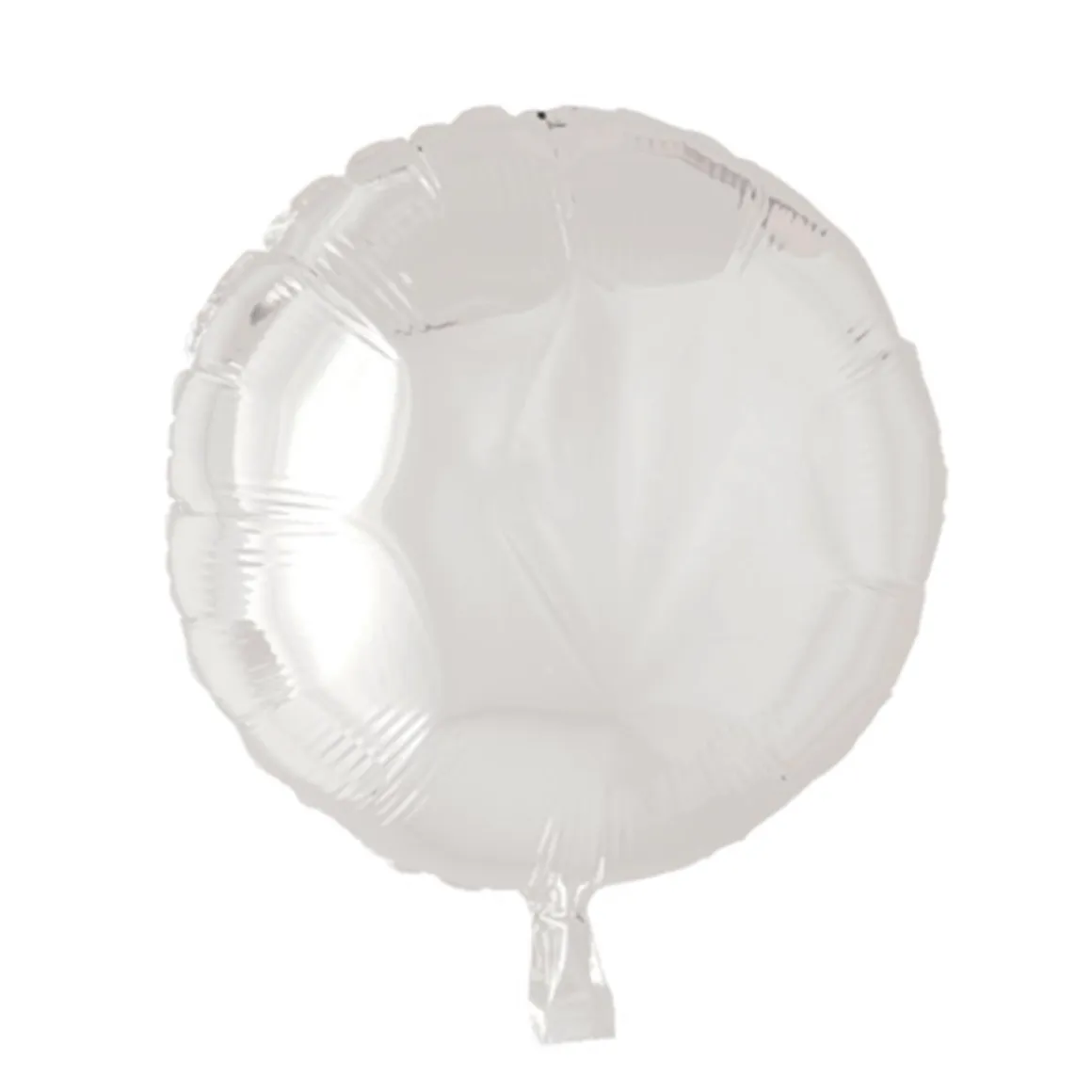 Folieballong, rund vit 45 cm