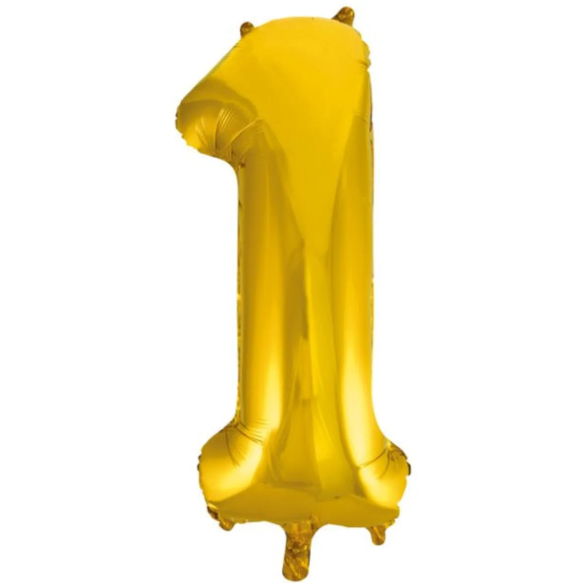 Folieballong, siffra 1 guld 86 cm