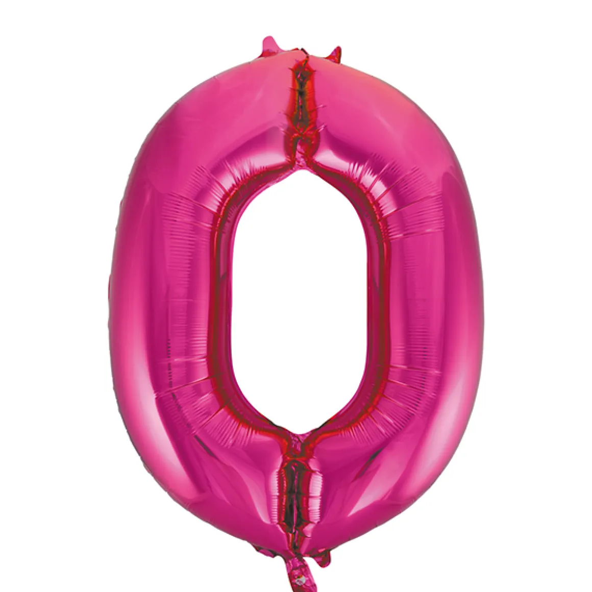 Folieballong, siffra 0 rosa 86 cm