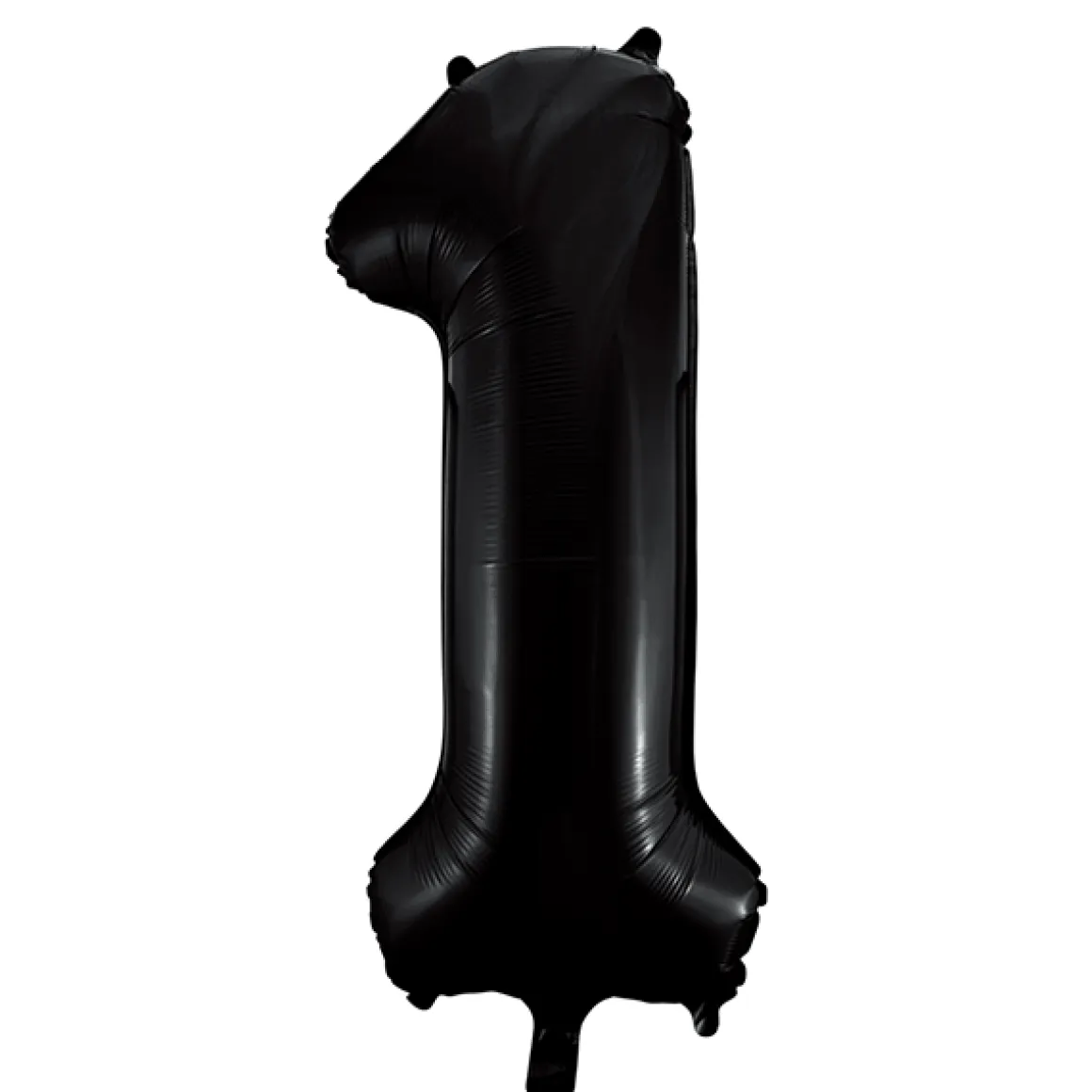 Folieballong, siffra 1 svart 86 cm