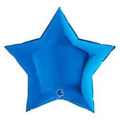 Folieballong, stjärna blå 91 cm