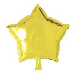 Folieballong, stjärna gul 45 cm