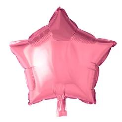 Folieballong, stjärna rosa 45 cm