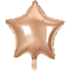 Folieballong, stjärna rosé 45 cm