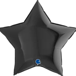Folieballong, stjärna svart 91 cm