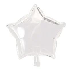 Folieballong, stjärna vit 45 cm