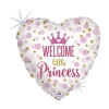 Folieballong, welcome little princess 45 cm