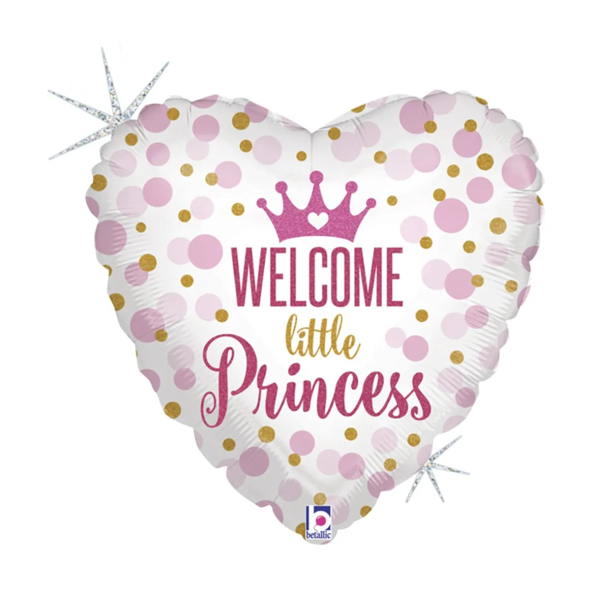 Folieballong, welcome little princess 45 cm