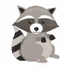 Folieballong, Woodland Racoon 91 cm