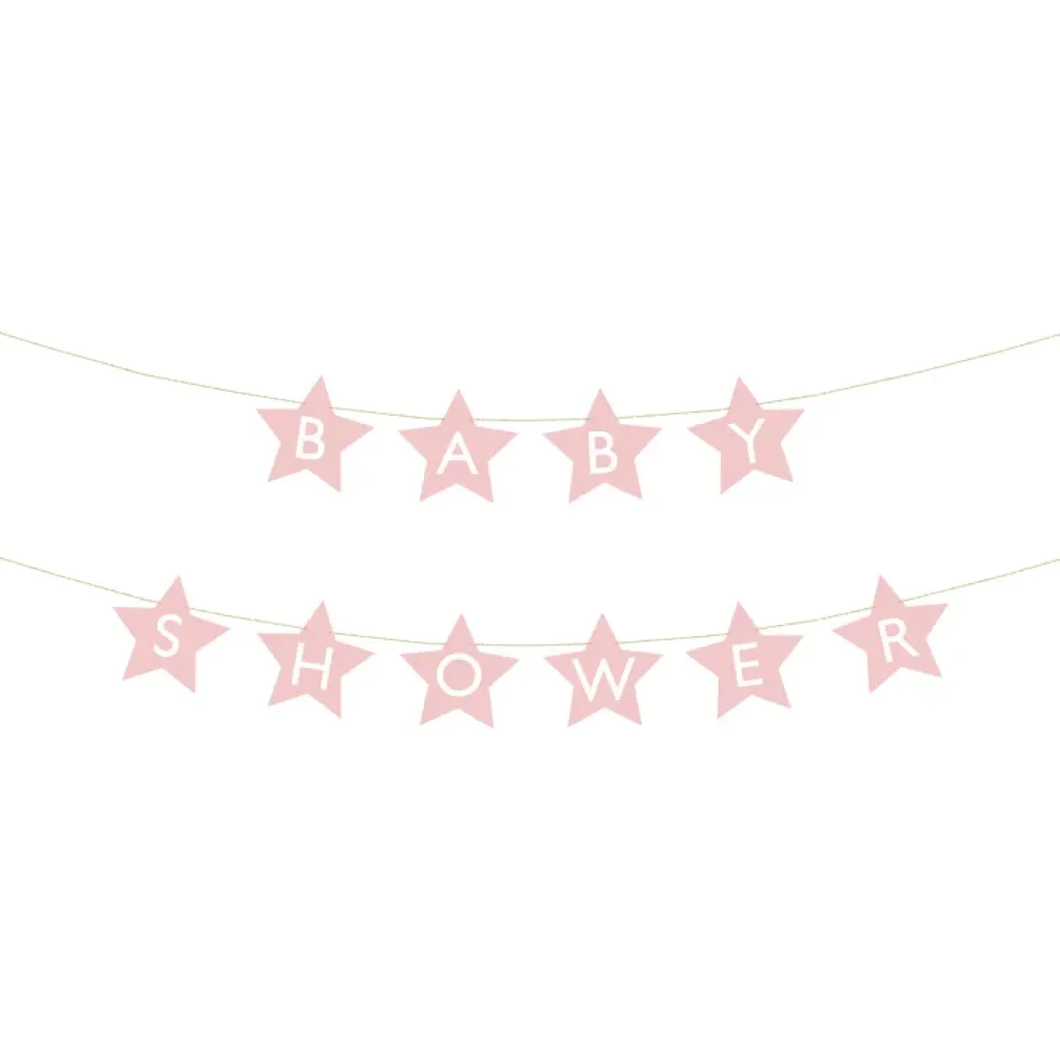 Girlang, baby shower ljusrosa 290x16,5 cm