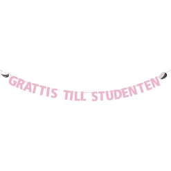 Girlang, grattis till studenten rosa 3,6 m