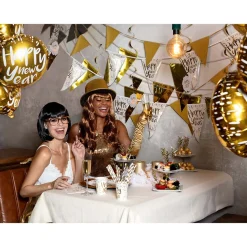 Girlang, guld glitter 6 m