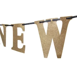 Girlang, happy new year guld 360x13 cm