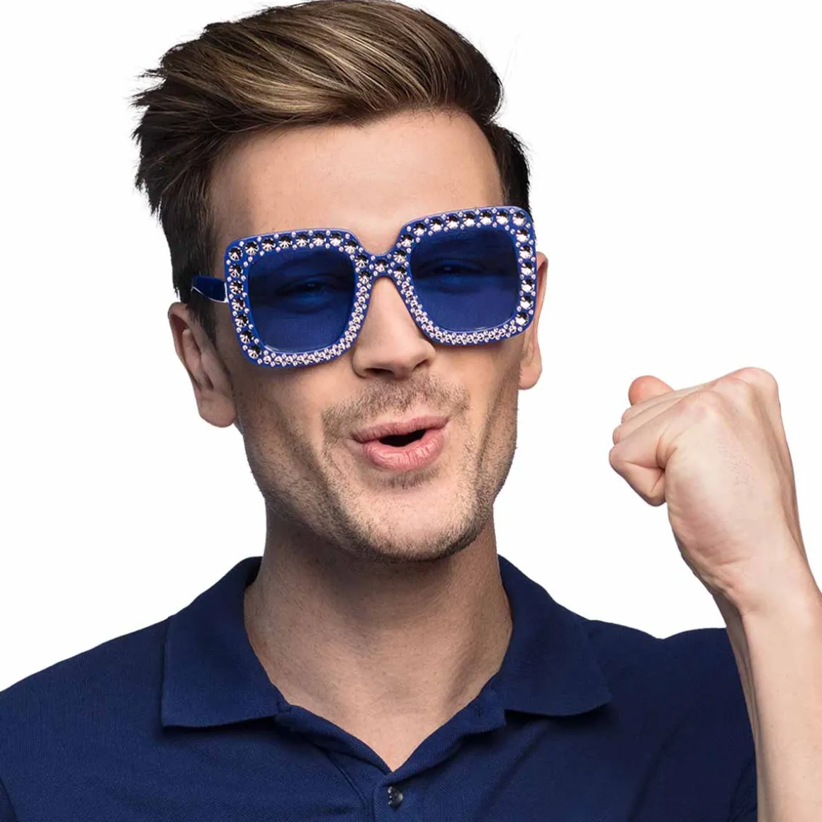 Glasögon, blå bling
