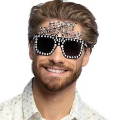 Glasögon, happy new year bling bling silver