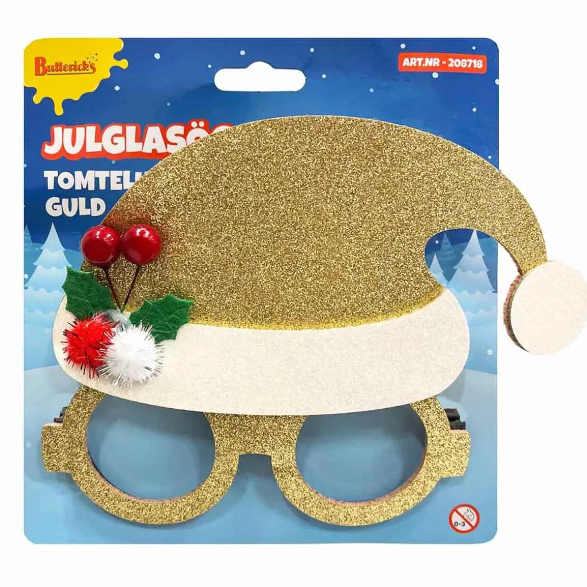 Glasögon, tomte guld