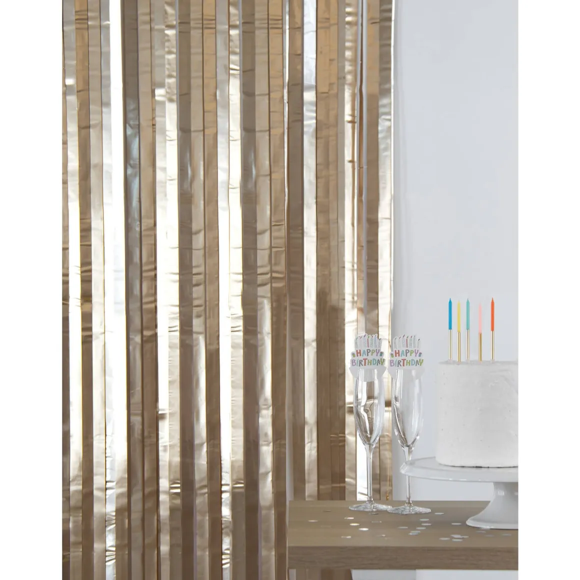 Glitterdraperi, matt guld 1x2 m