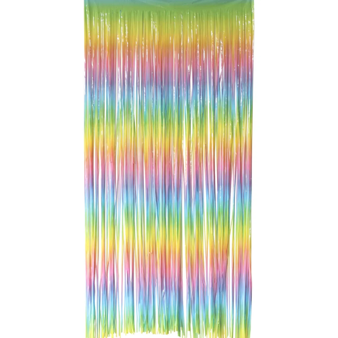 Glitterdraperi, pastell regnbåge 1x2 m