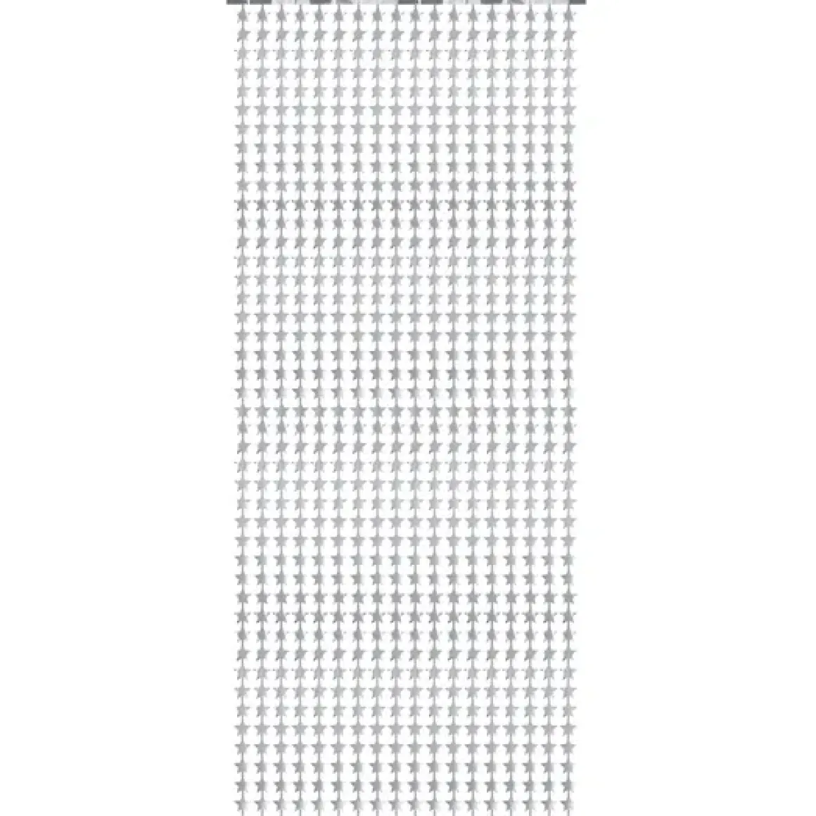 Glitterdraperi, stjärnor silver 100x245 cm