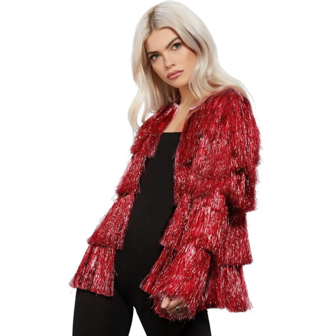 Glitterjacka, Fever röd L/XL