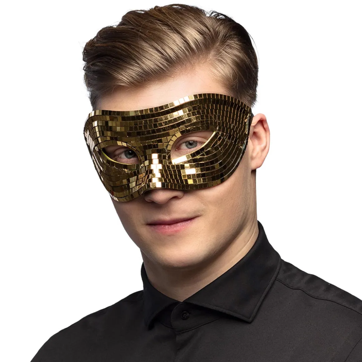 Ögonmask, disco guld