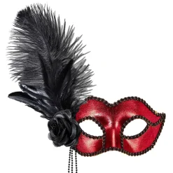 Ögonmask, red venice med fjäder