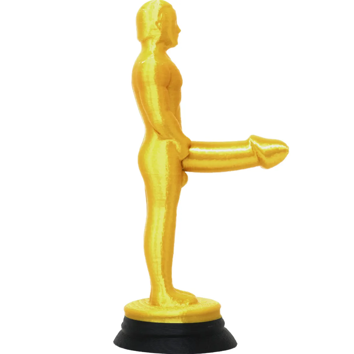 Guldstatyett, penis 20 cm