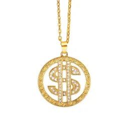 Halsband, dollartecken med strass
