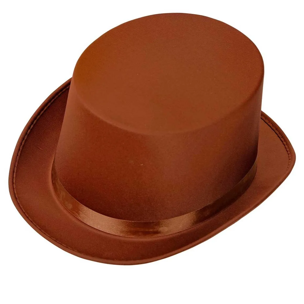 Hög hatt, satin brun