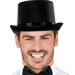Hög hatt, satin svart