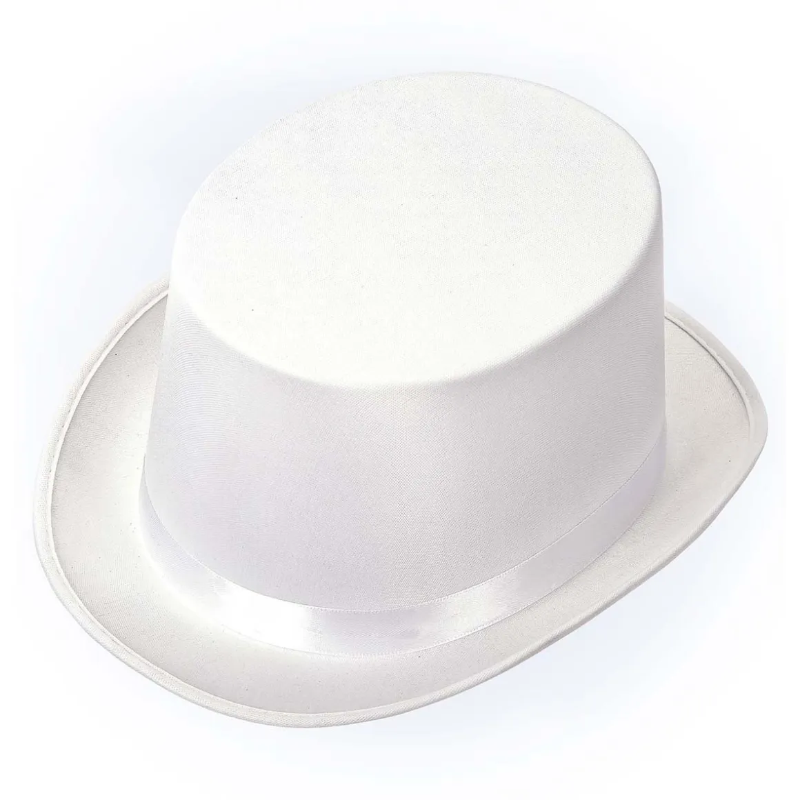 Hög hatt, satin vit