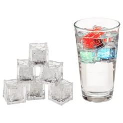 Iskuber med LED, 6 st