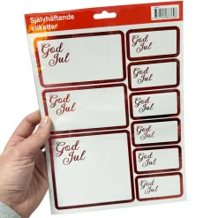 Juletiketter, god jul 9 st
