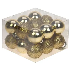 Julgranskulor, guld 18 st 3 cm
